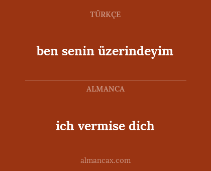 ben senin üzerindeyim - ich vermise dich
