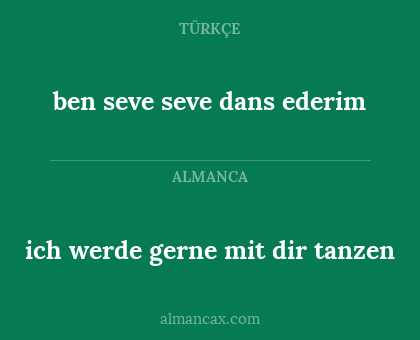 ben seve seve dans ederim - ich werde gerne mit dir tanzen