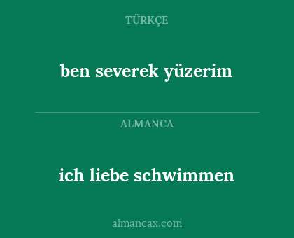 ben severek yüzerim - ich liebe schwimmen