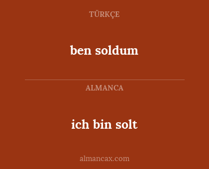 ich bin solt - ben soldum