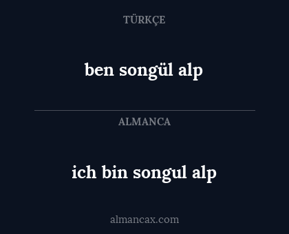 ben songül alp - ich bin songul alp