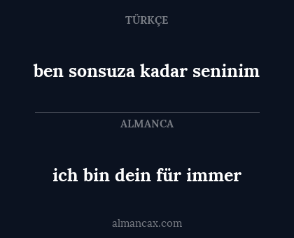 ich bin dein für immer - ben sonsuza kadar seninim