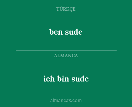ich bin sude - ben sude