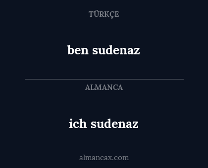 ben sudenaz - ich sudenaz