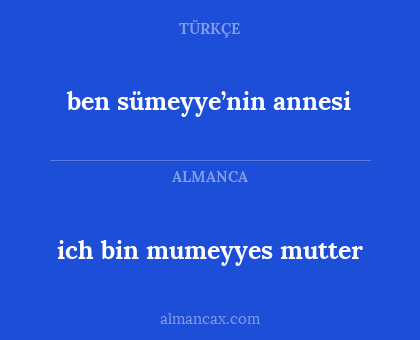 ich bin mumeyyes mutter - ben sümeyye’nin annesi
