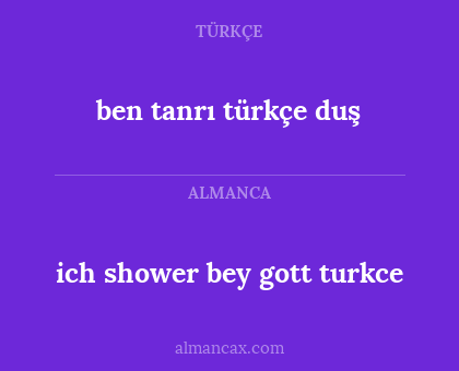 ben tanrı türkçe duş - ich shower bey gott turkce