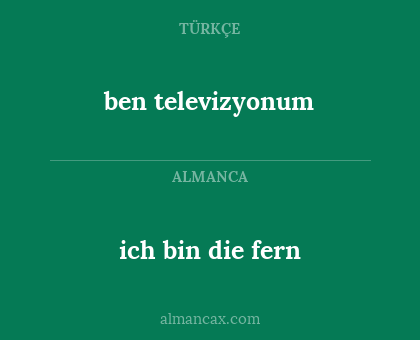 ich bin die fern - ben televizyonum