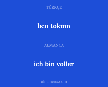 ben tokum - ich bin voller