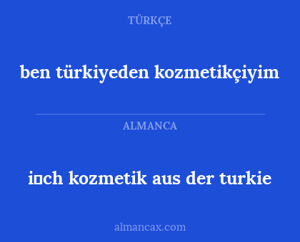 i̇ch kozmetik aus der turkie - ben türkiyeden kozmetikçiyim