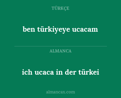 ben türkiyeye ucacam - ich ucaca in der türkei