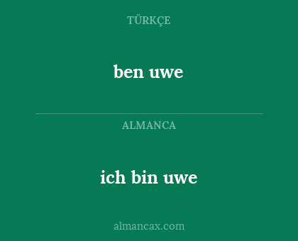 ben uwe - ich bin uwe
