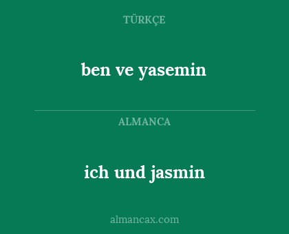 ich und jasmin - ben ve yasemin