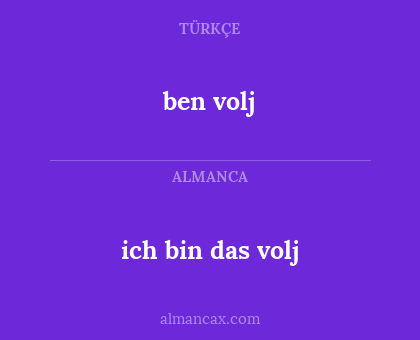 ben volj - ich bin das volj