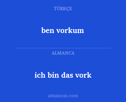 ben vorkum - ich bin das vork