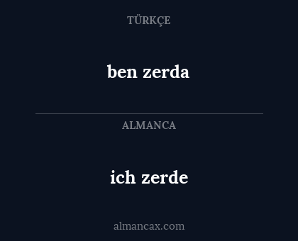 ben zerda - ich zerde