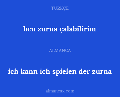 ben zurna çalabilirim - ich kann ich spielen der zurna