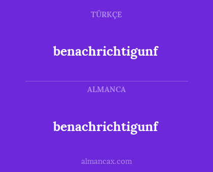 benachrichtigunf - benachrichtigunf