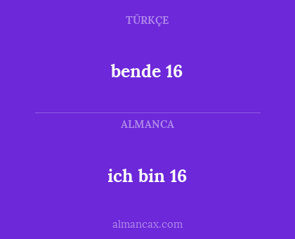 bende 16 - ich bin 16