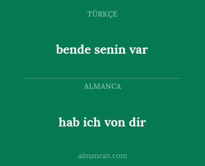 bende senin var - hab ich von dir
