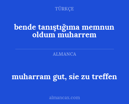 bende tanıştığıma memnun oldum muharrem - muharram gut, sie zu treffen