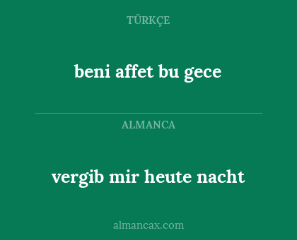 vergib mir heute nacht - beni affet bu gece