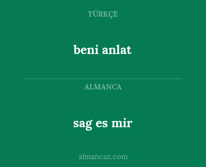 sag es mir - beni anlat