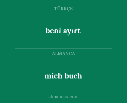 mich buch - beni ayırt