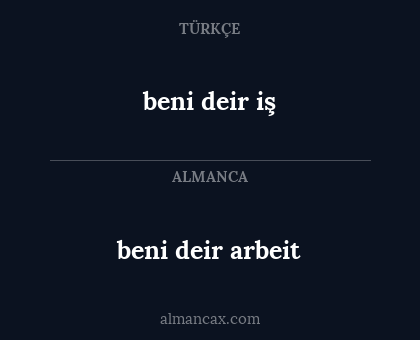 beni deir iş - beni deir arbeit