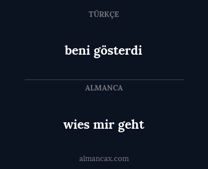 beni gösterdi - wies mir geht