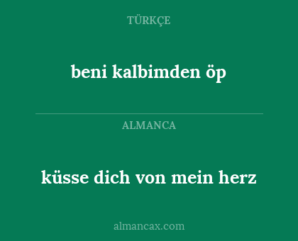 beni kalbimden öp - küsse dich von mein herz