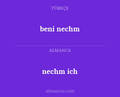 nechm ich - beni nechm