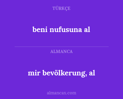beni nufusuna al - mir bevölkerung, al