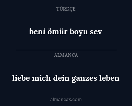 beni ömür boyu sev - liebe mich dein ganzes leben