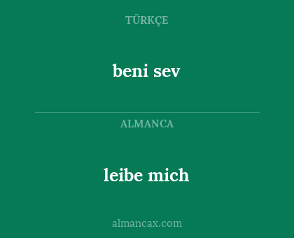 beni sev - leibe mich