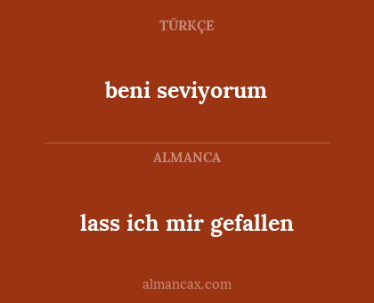 beni seviyorum - lass ich mir gefallen