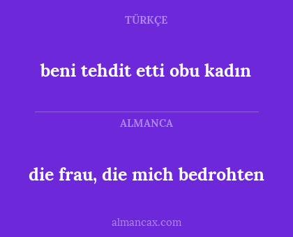 beni tehdit etti obu kadın - die frau, die mich bedrohten