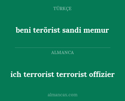 beni terörist sandi memur - ich terrorist terrorist offizier