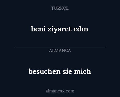 beni ziyaret edın - besuchen sie mich