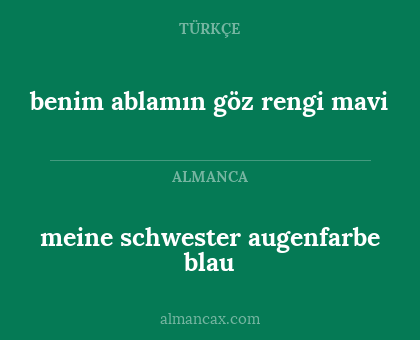 meine schwester augenfarbe blau - benim ablamın göz rengi mavi
