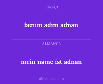 benim adım adnan - mein name ist adnan