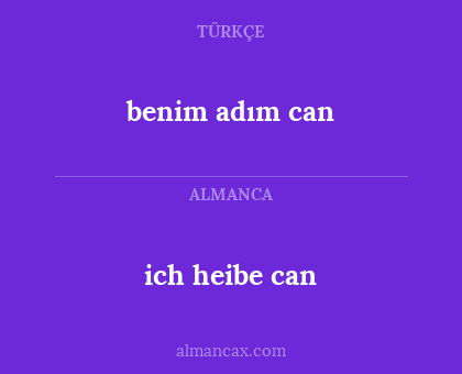 benim adım can - ich heibe can