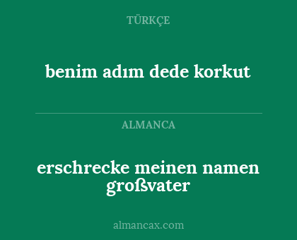 benim adım dede korkut - erschrecke meinen namen großvater