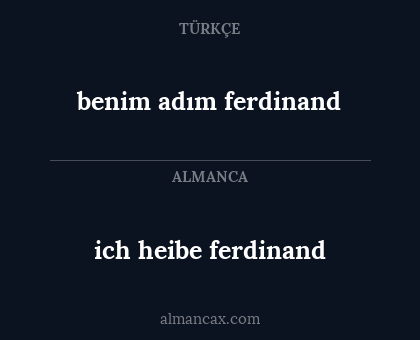 benim adım ferdinand - ich heibe ferdinand