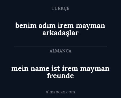 benim adım irem mayman arkadaşlar - mein name ist irem mayman freunde