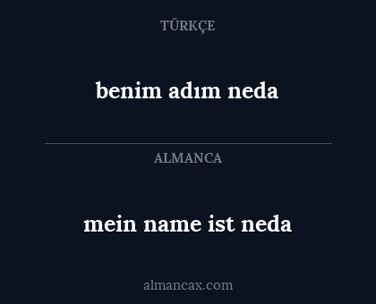 benim adım neda - mein name ist neda