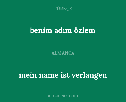 benim adım özlem - mein name ist verlangen