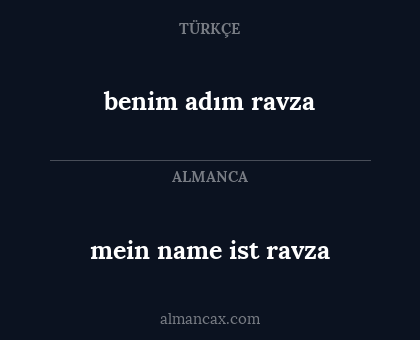 benim adım ravza - mein name ist ravza