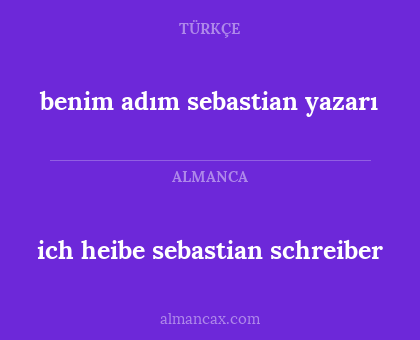 benim adım sebastian yazarı - ich heibe sebastian schreiber