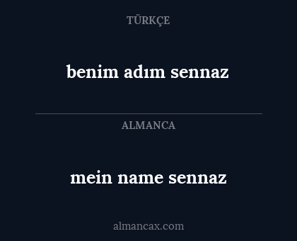 benim adım sennaz - mein name sennaz