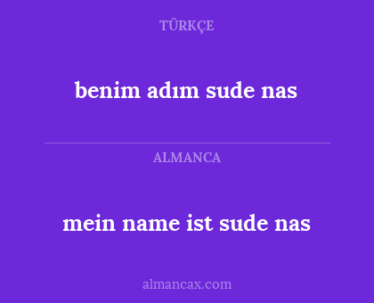 benim adım sude nas - mein name ist sude nas